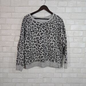 Grayson Threads Gray & Charcoal Leopard Print Pullover